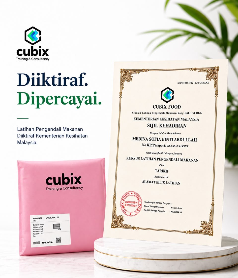 Sijil Latihan Pengendali Makanan Cubix Food